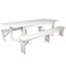Flash Furniture 8'x40" White Table/2 Bench Set XA-FARM-4-WH-GG - alternate 7